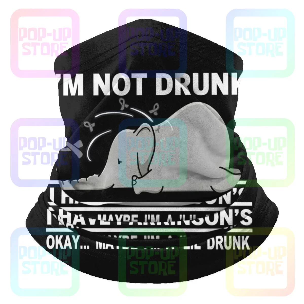Elefante no estoy borracho, tengo Parkinsons bien, tal vez soy un Lil Drunk, polaina de microfibra para el cuello, Bandana, bufanda para acampar