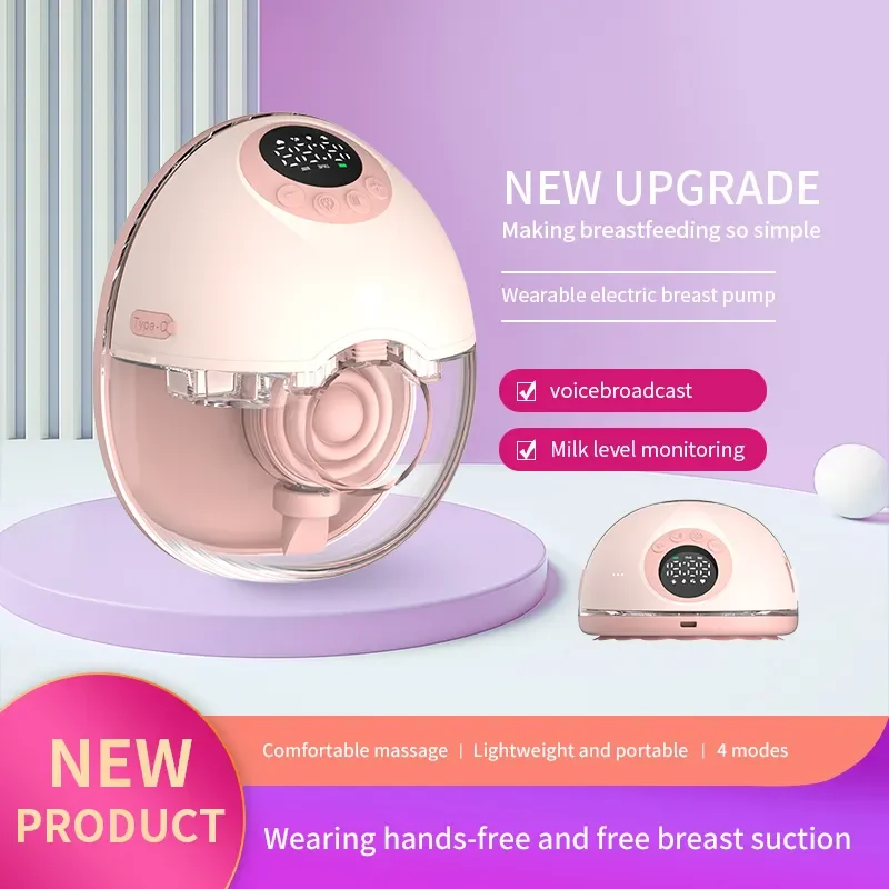 Upgraded Wearable Breast Pump Portable Hands Free Breastfeeding Milk Collector BPA-free Electric Breast Pump