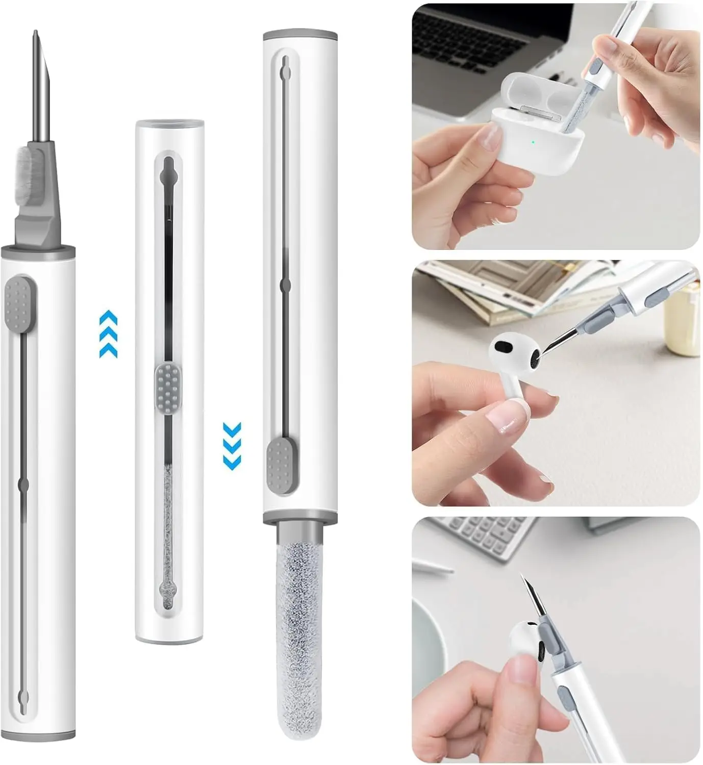 حافظات قفل آمنة لهاتف AirPods Pro 3 (2025 جديد) مع طقم تنظيف وغطاء حماية من السقوط لسلسلة المفاتيح لعلبة AirPods Pro 3 Funda