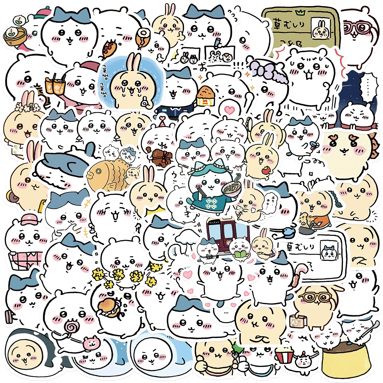 120 قطعة Kawaii Jiikawa ملصقات الكرتون الزخرفية مكتب الكمبيوتر المحمول سجل القصاصات الأمتعة القرطاسية لطيف الكتابة على الجدران ملصق للأطفال هدية #1