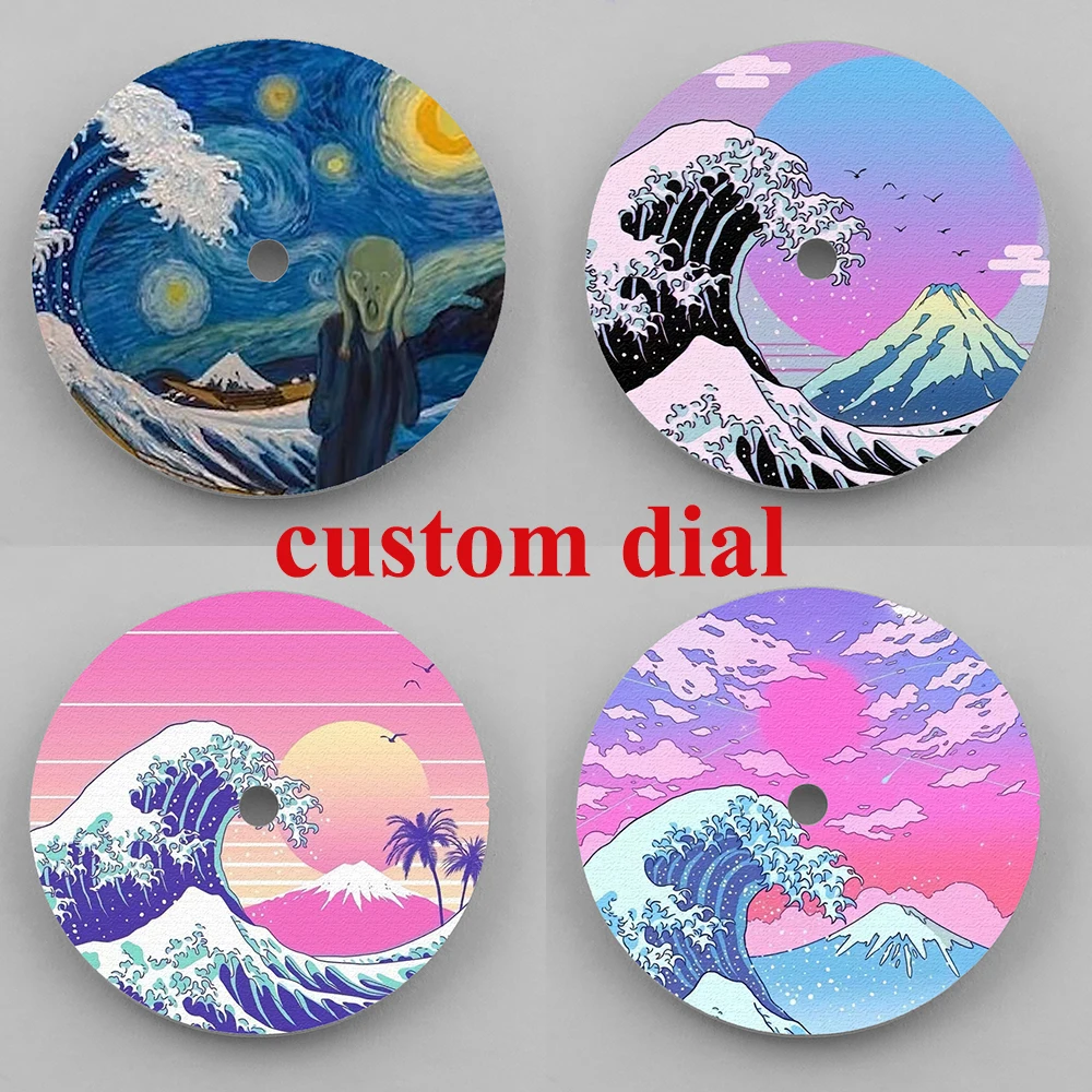 Watch Dial 28.5mm nh35 Dial Kanagawa DIY Dial Color Printing Custom Dial Watch Face Suitable For NH35/36 Movement Watch Parts