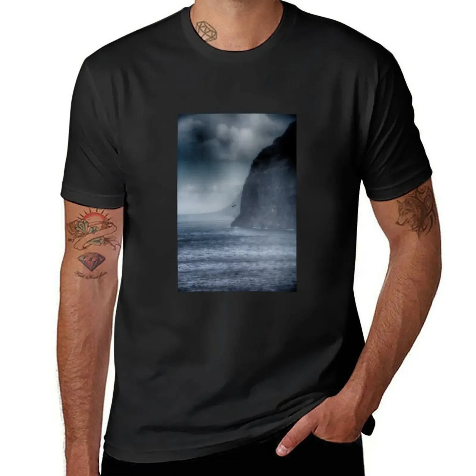 Fighting the Storm, Los Gigantes, Tenerife, Canary Islands, Spain T-Shirt vintage t shirts slim fit t shirts for men