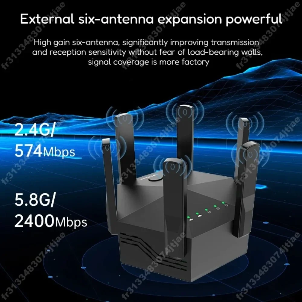 1200Mbps واي فاي مكرر واي فاي مكبر للصوت إشارة موسع واي فاي شبكة واي فاي الداعم 2.4G 5Ghz طويلة المدى اللاسلكية واي فاي مكرر
