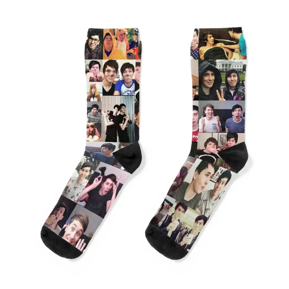 

Дэн и Фил! Носки спортивные для гольфа противоскользящие футбольные незаменимые мужские носки люксового бренда женские