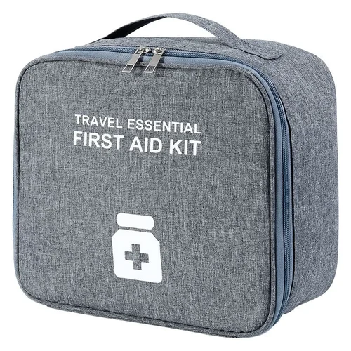 Botiquín de primeros auxilios para el hogar, bolsa de almacenamiento de medicina vacía de gran capacidad, caja de medicina de viaje portátil, bolsa de supervivencia, bolsa de emergencia para coche
