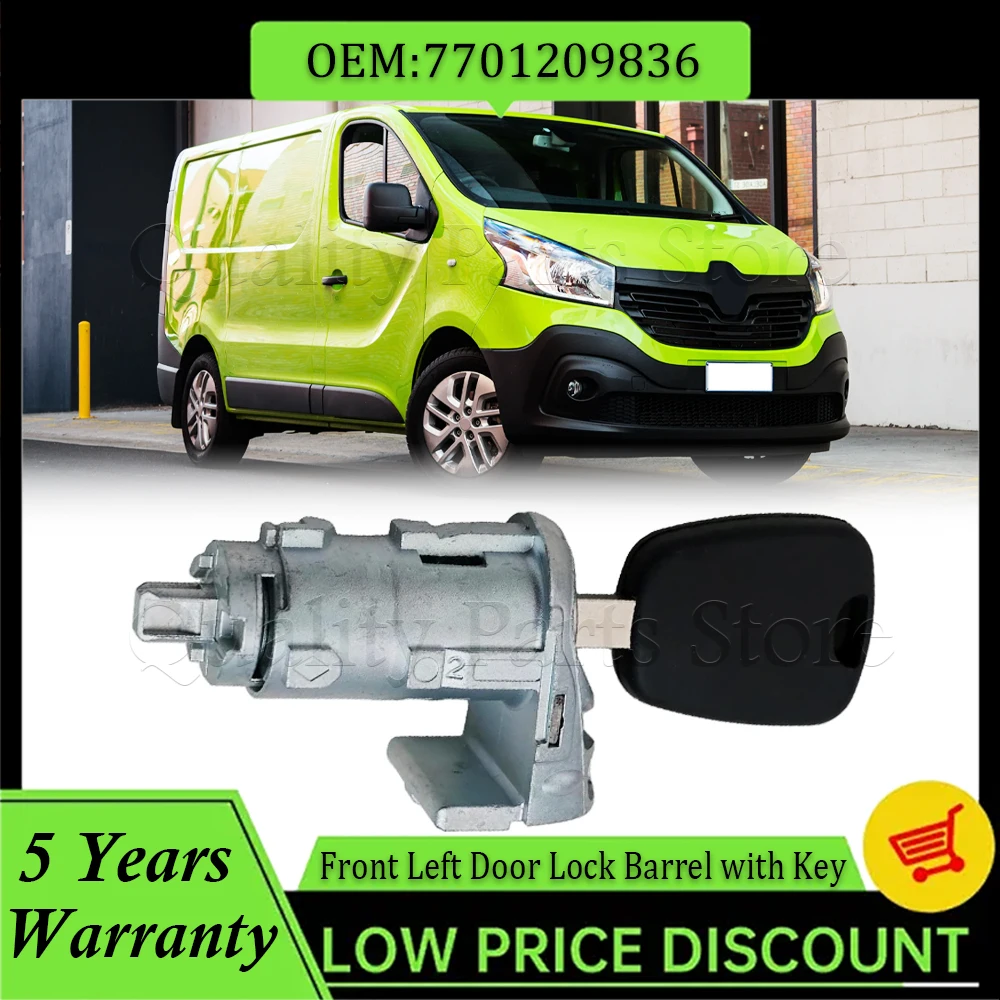 

Для Renault Master Clio Trafic III Kangoo Цилиндр замка двери автомобиля 7701209836 Комплект замка передней левой двери и комплект ключей