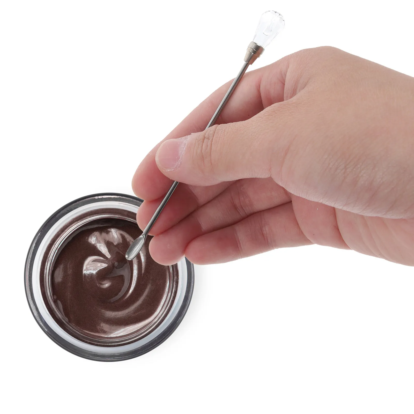 

3Pcs Stainless Steel Pigment Stirring Rod and Spoon Set for Tattoo Ink Mixing Brow Powder DIY Custom Color Blending Metal Mixing