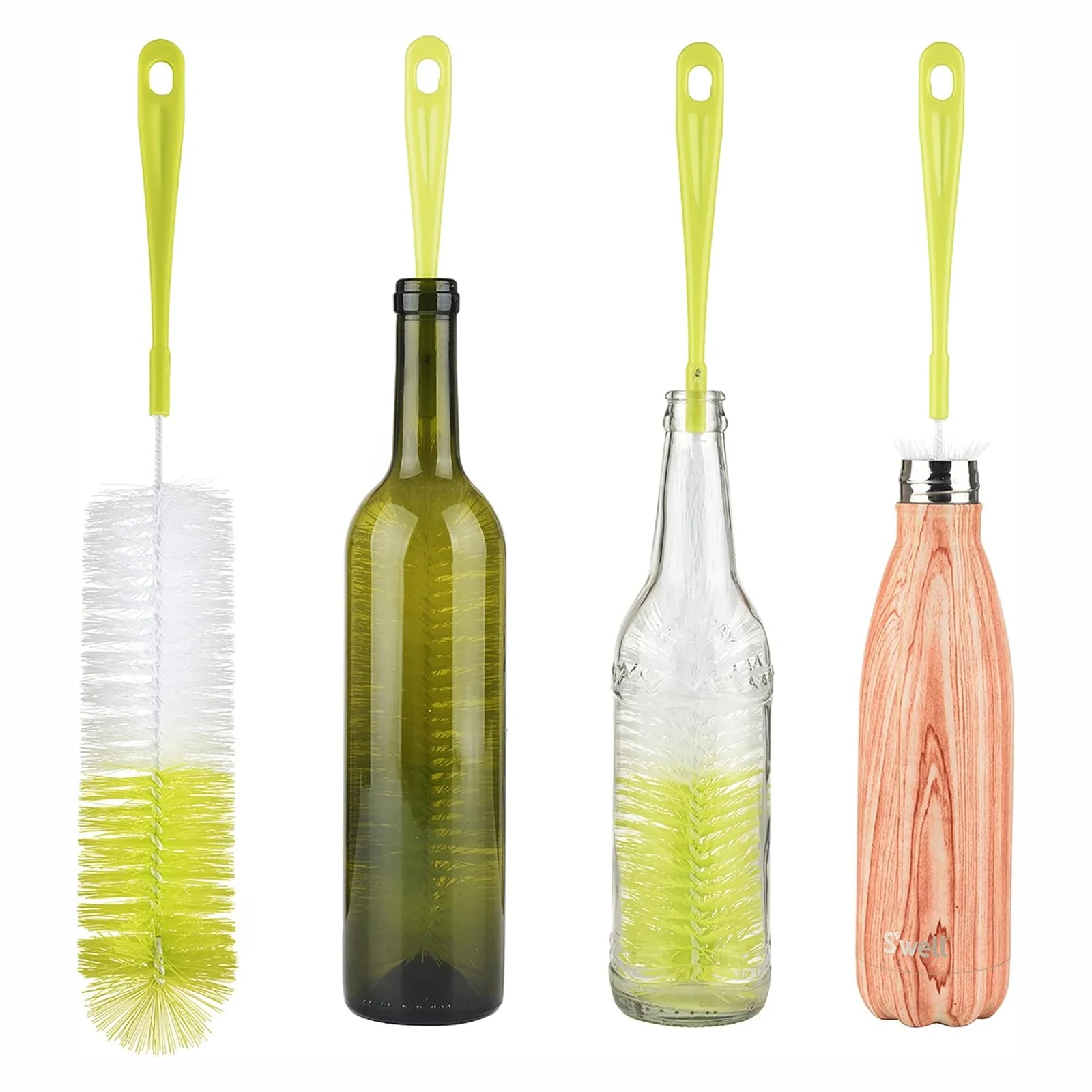 16” Long Bottle Brush Cleaner for Washing Wine/Beer/Sport Well/Thermos/Glass and Long Narrow Neck Sport Bottles