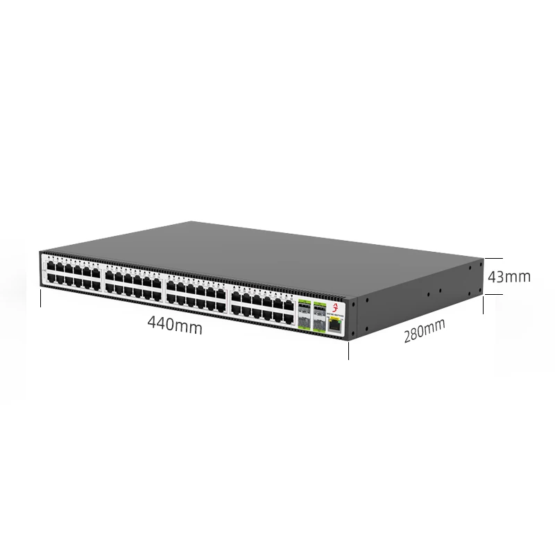 Xikestor 52 Ports 2.5g L2 web/cli เราเตอร์48*100/1000/2500Mbps พอร์ต RJ45 & 4*10Gbps SFP + VLAN Division Link aggregation