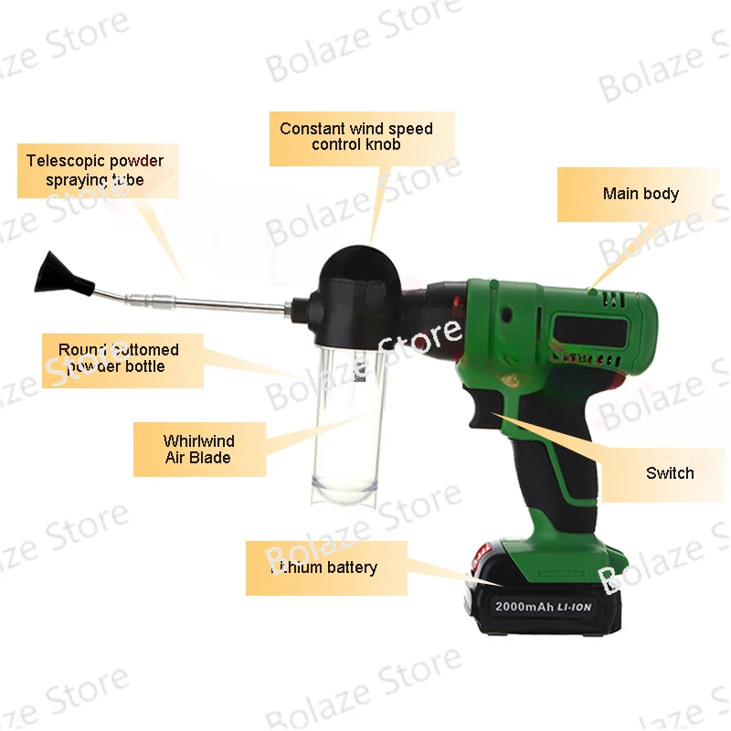 12V Electric Drill Pollinator Kiwi Fruit Tree Pollen Point Flower Pollinator Apple Pear Pollination Artifact