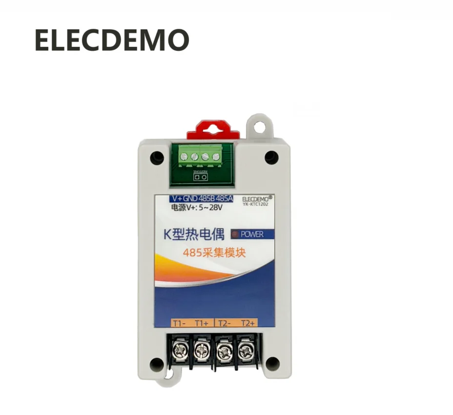 Два термопары K-типа на модуль сбора данных 485, датчик температуры 0–1024 градусов, протокол Modbus RTU