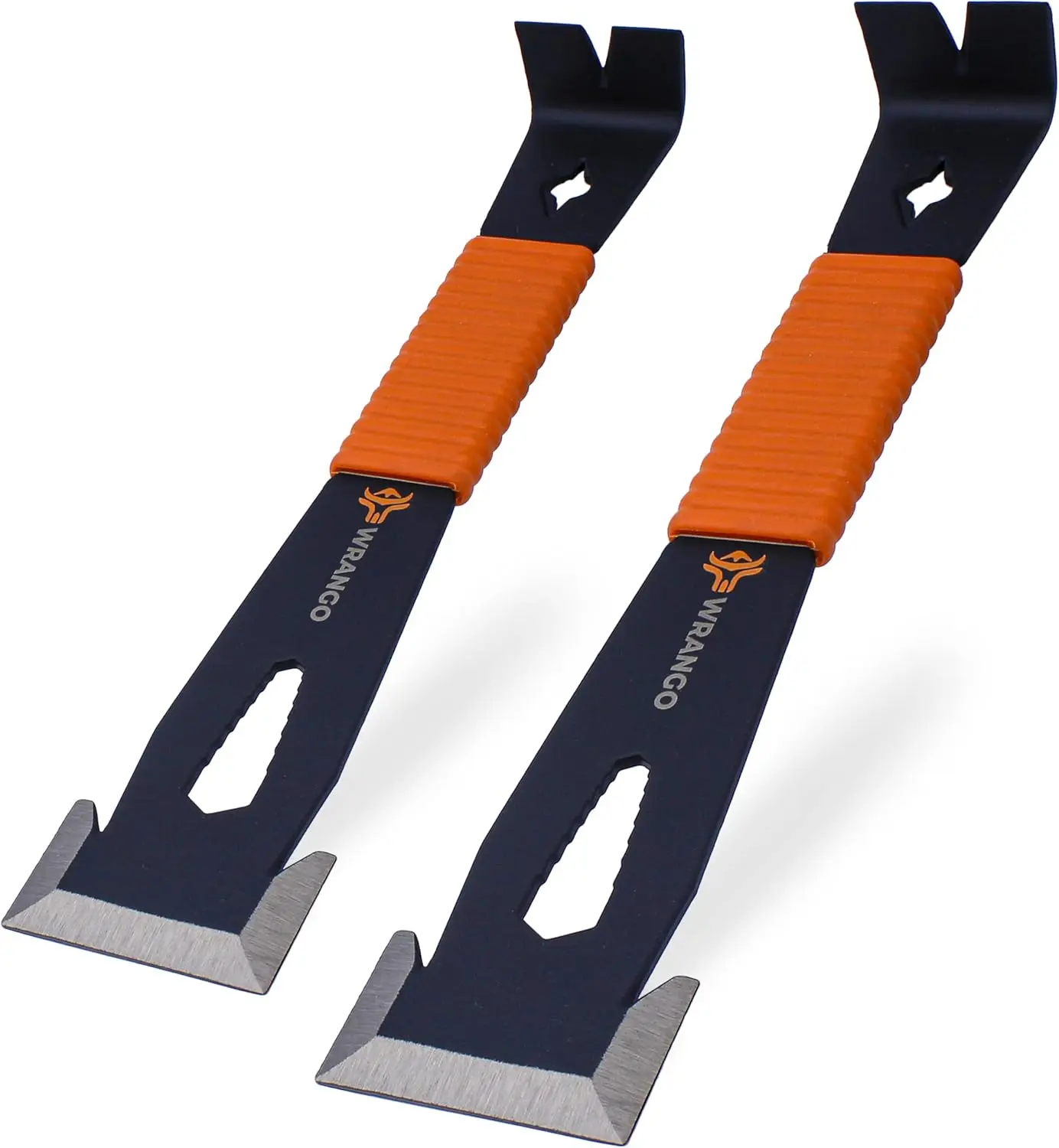

2-Pack Flat Pry Bar with Wide Winged Ends, Shock-Absorbing Grip, Lifetime Warranty