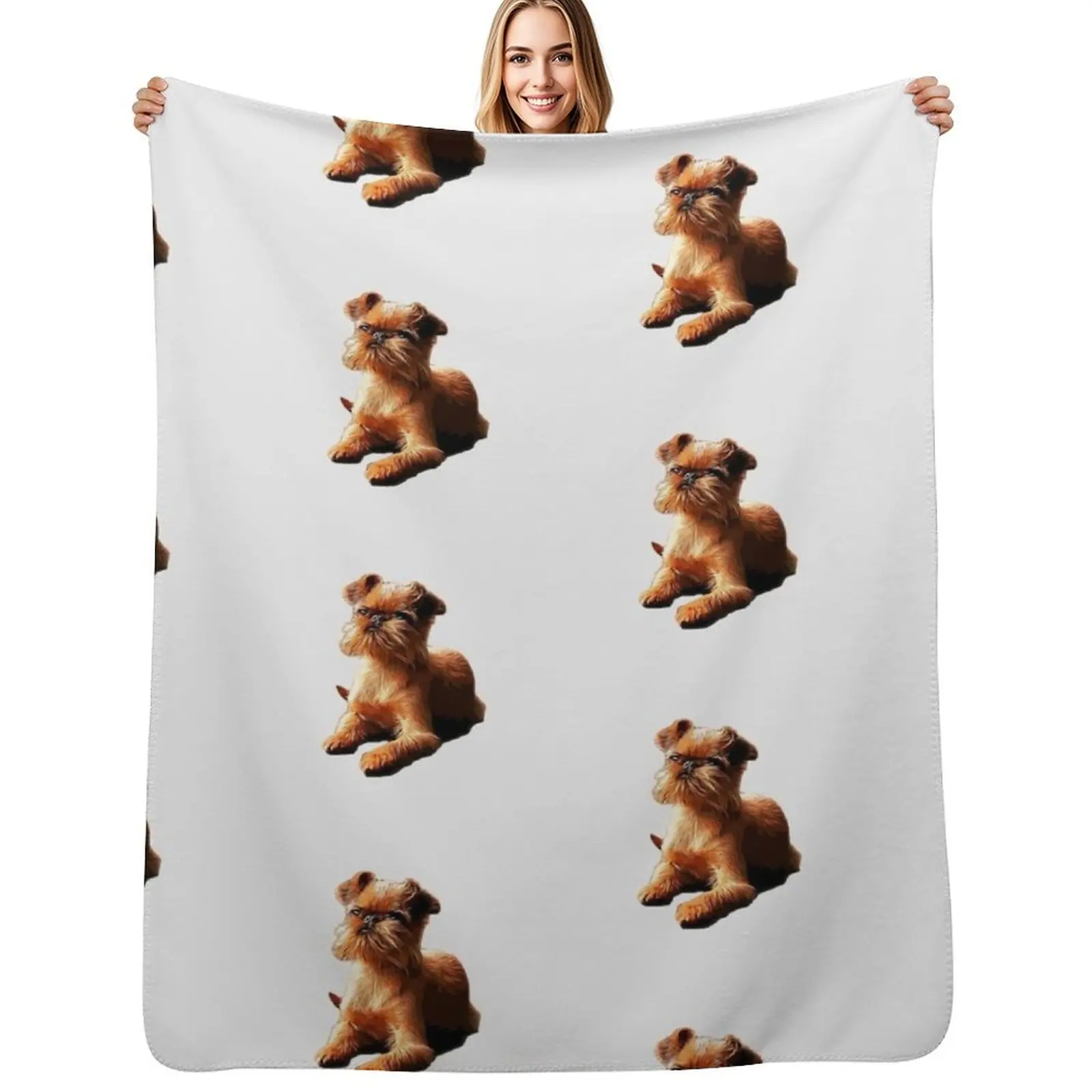 

Brussels Griffon Gorgeous Dog Art! Throw Blanket Single Bed covers Bed linens Travel Blanket