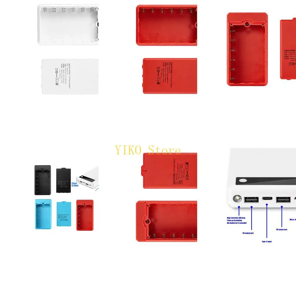 K32C DIY 6Cell 18650 Powerbank Case Holder Shell Display Screen Overcharge Protect