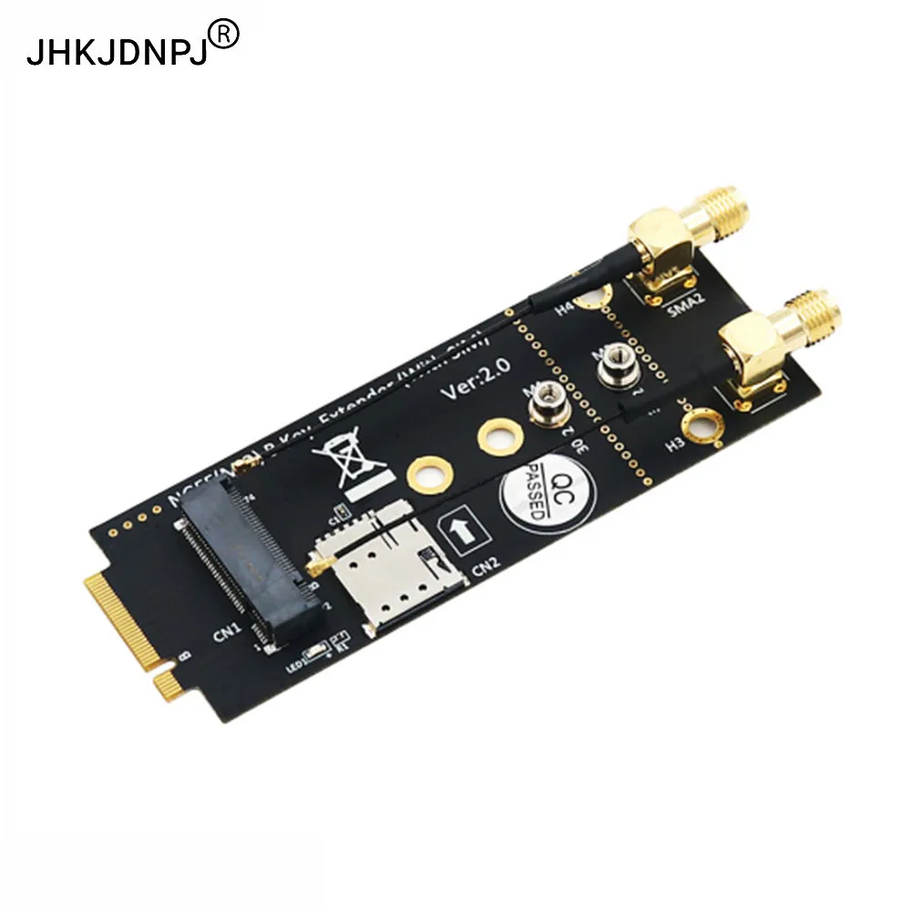 M.2 NGFF Key B Adapter With SIM card and Antenna for 3G/4G/5G Module