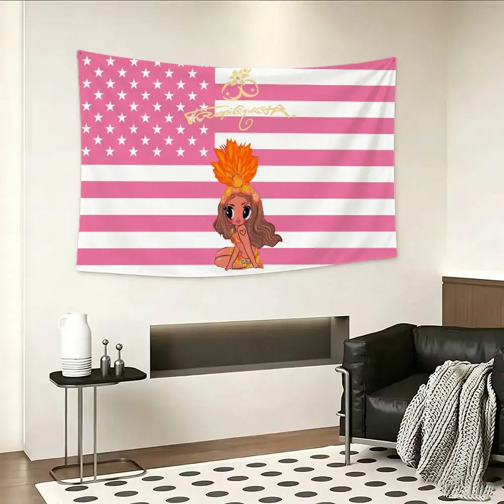 K-Karol G Tropicoqueta Flag Outdoor Decorations for Bedrooms Home Decor Items Decoration Banners