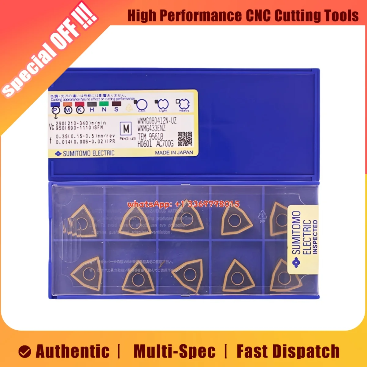 

10 шт. оригинальные WNMG0804 04 08 12 N-GU SU UX GZ AC2000 AC4010K AC4015K AC405K AC410K AC415K AC420K токарная вставка