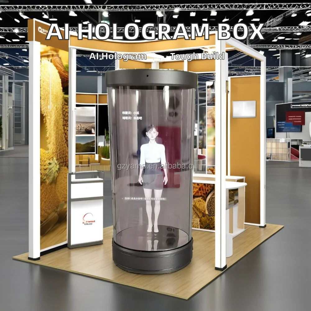 TFL 3d Hologram 21.5 inci Kotak Hologram Layar Holografik Bulat