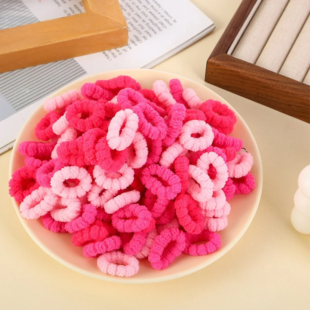 

500pcs Cute Seamless Basic Hair Rope Set Candy Color Korean Style Rubber Band Hair Accessories Durable Colorful Hair Tie Daily