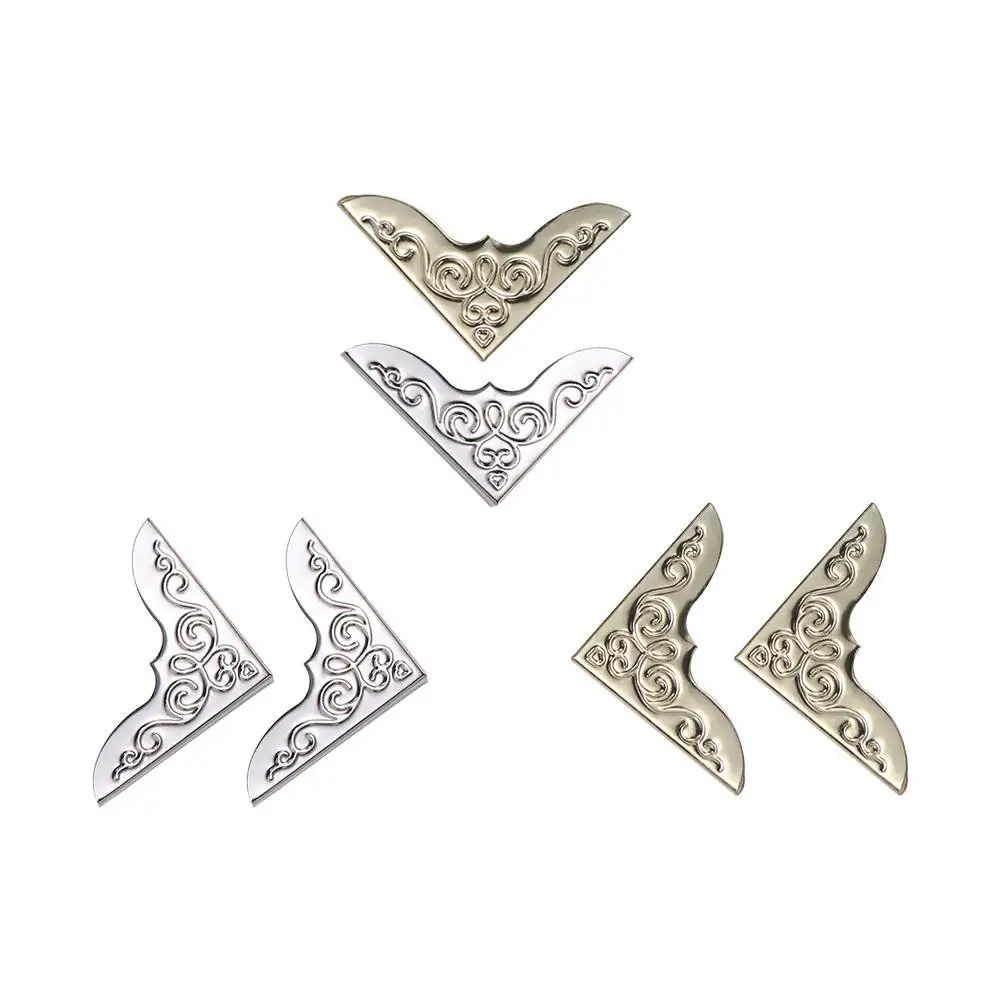 40pcs Metal Book Jewelry Box Metal Crafts Notebook Corner  Protectors Menu Folder Corner Brackets Scrapbooking  Albums - view 4