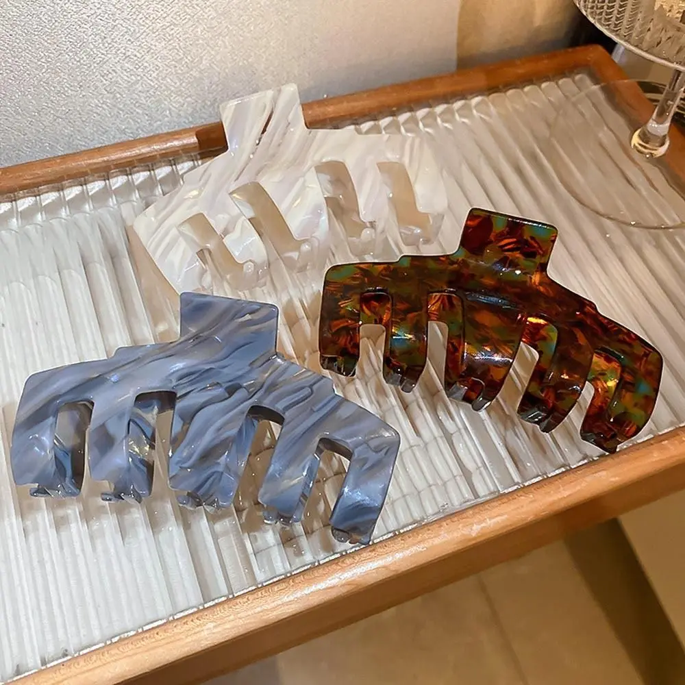 

Geometric Hairpins Fashion Headdress Sweet Ponytail Holder Women Hair Clips Korean Shark Clip Acetate Hair Claws Letter