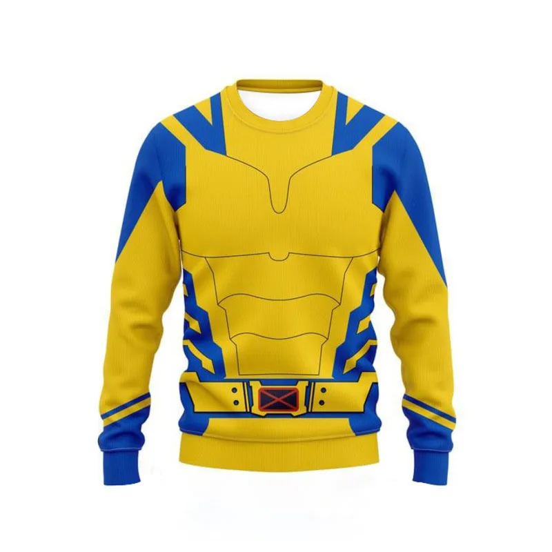 Sweat à capuche DeadCUled Wolverined Cosplay, Smile Hero, 3D Polyester, Automne, Halloween, Veste unisexe, Mince, Costume de fête