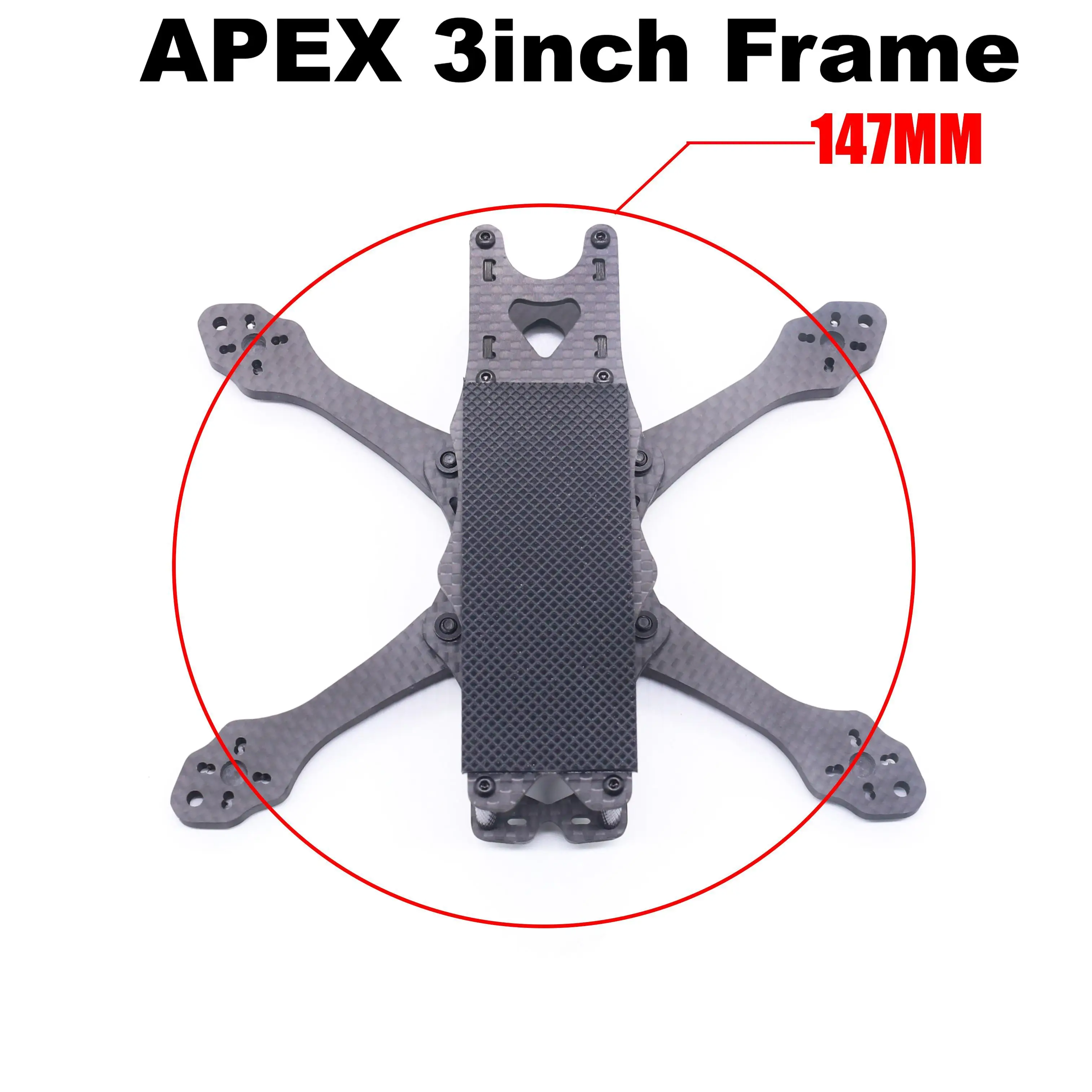 FPV APEX Mini 3 بوصة 150 مم طقم إطارات من ألياف الكربون مع أذرع بسمك 4 مم لطائرات السباق بدون طيار FPV Freestyle RC Quadcopters #2