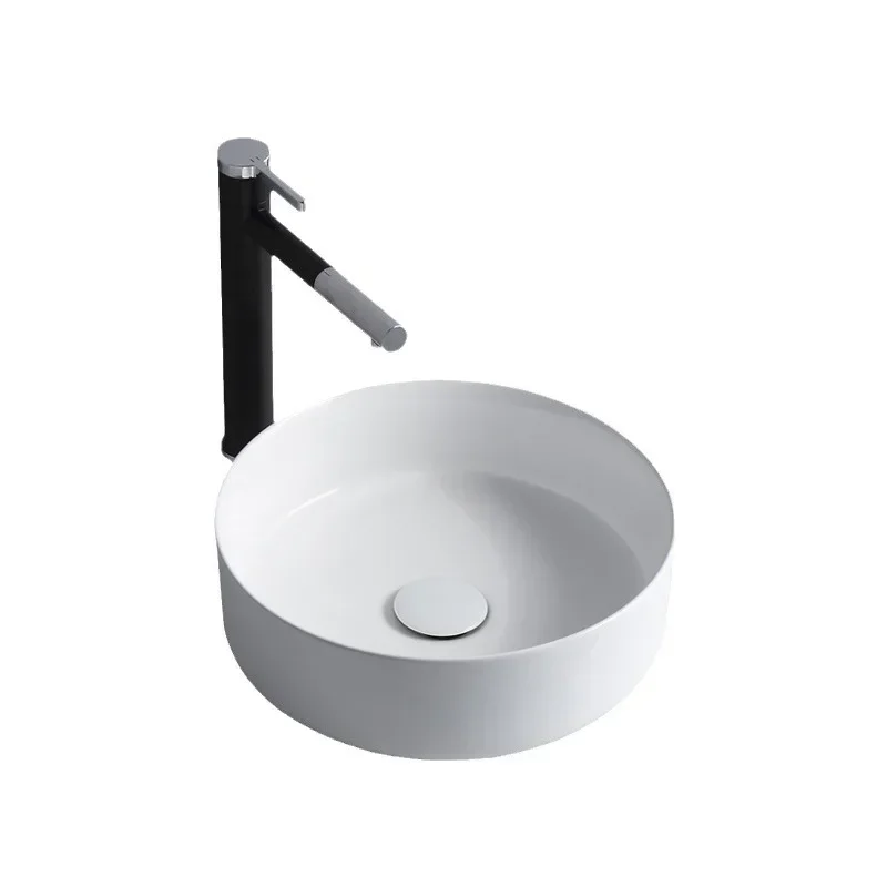 Nordic platform  round wash simple ceramic thin edge toilet project washbasin single basin small