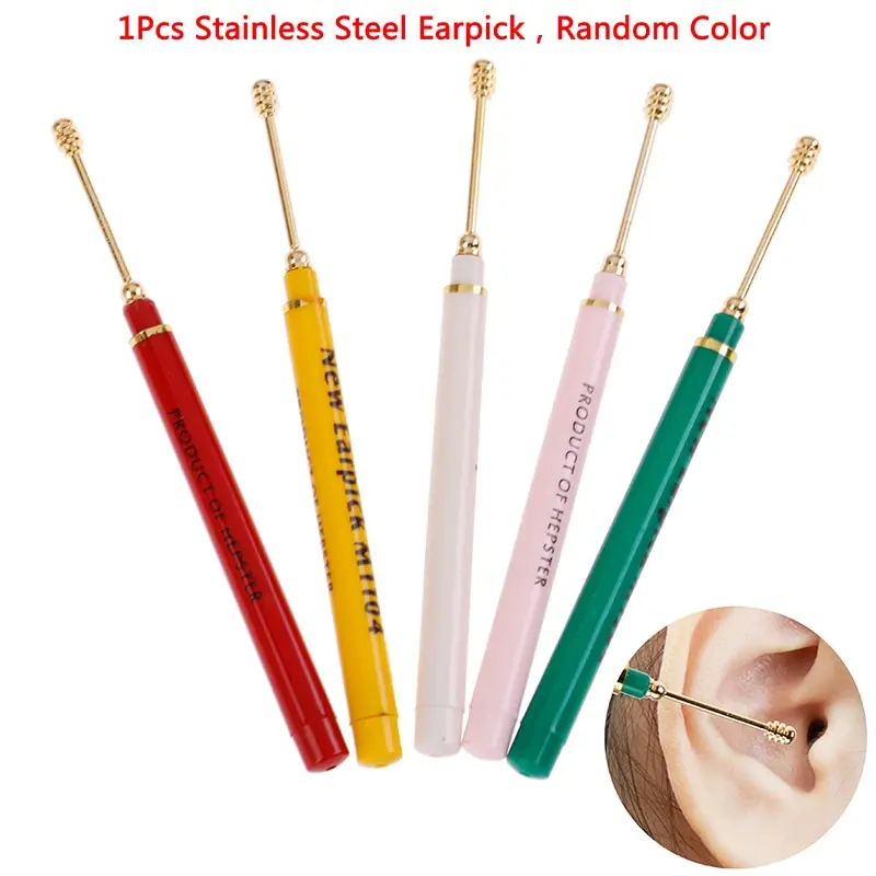 

1Pcs Ear Wax Pickers Stainless Steel Earpick Wax Remover Curette Ear Pick Cleaner Ear Cleaner Spoon Care Ear Clean Tool