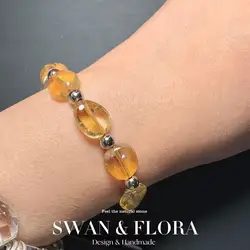 Natural Citrine Bracelet Yellow Big Stone Irregular Jewelry Wholesale Design Handmade GEM Beads Healing Women Jewelry Gifts