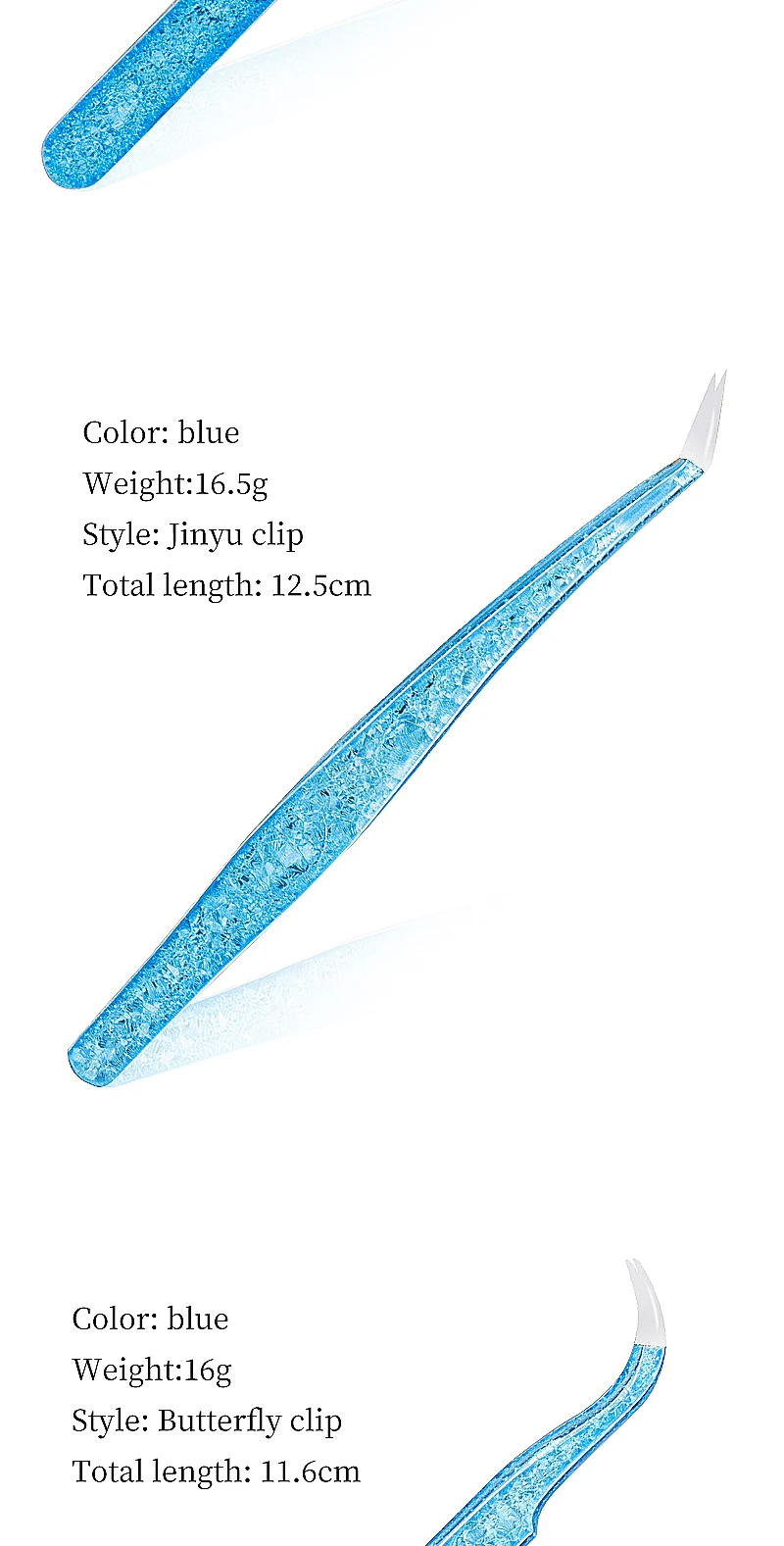 1 stücke Edelstahl Wimpern Pinzette Augenbraue Clip Eis Blume Design Hohe Präzision Lash Verlängerung Pinzette Make-Up-Tools – Detail 7