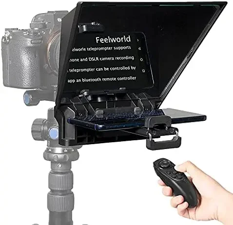 TP2 Portable Adjustable Tablet Smartphone Laptop DSLR Camera Teleprompter with remote control