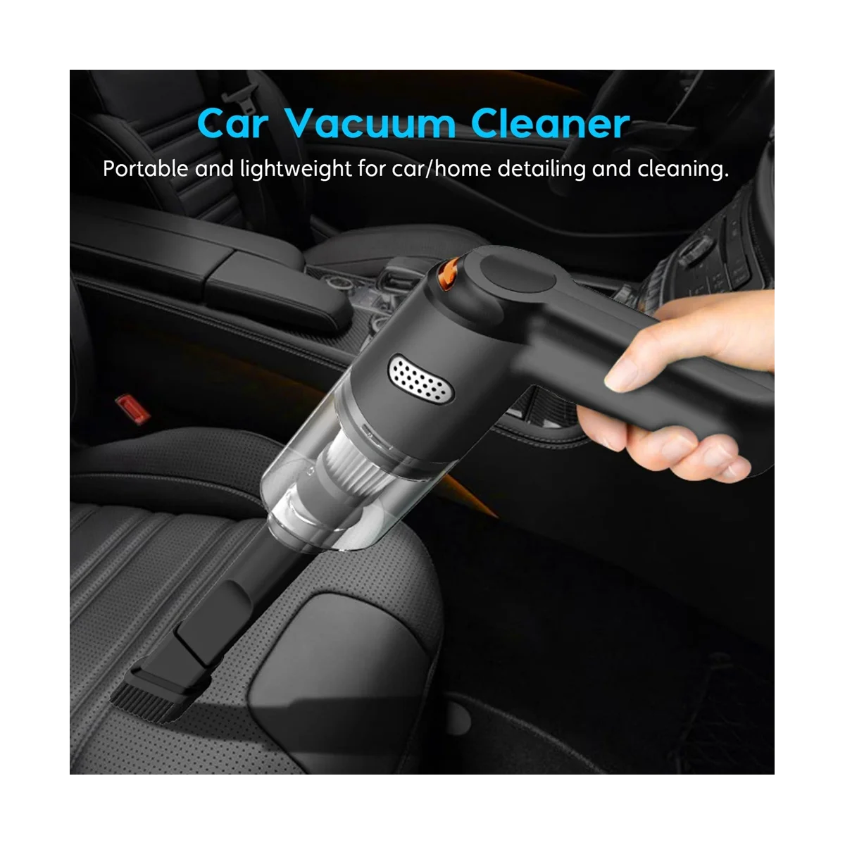 Car Handheld Vacuum 10000PA Suction, Wireless Vacuum Cleaner,Car Vacuum Cordless Rechargeable,Compressed Air Duster-HIM