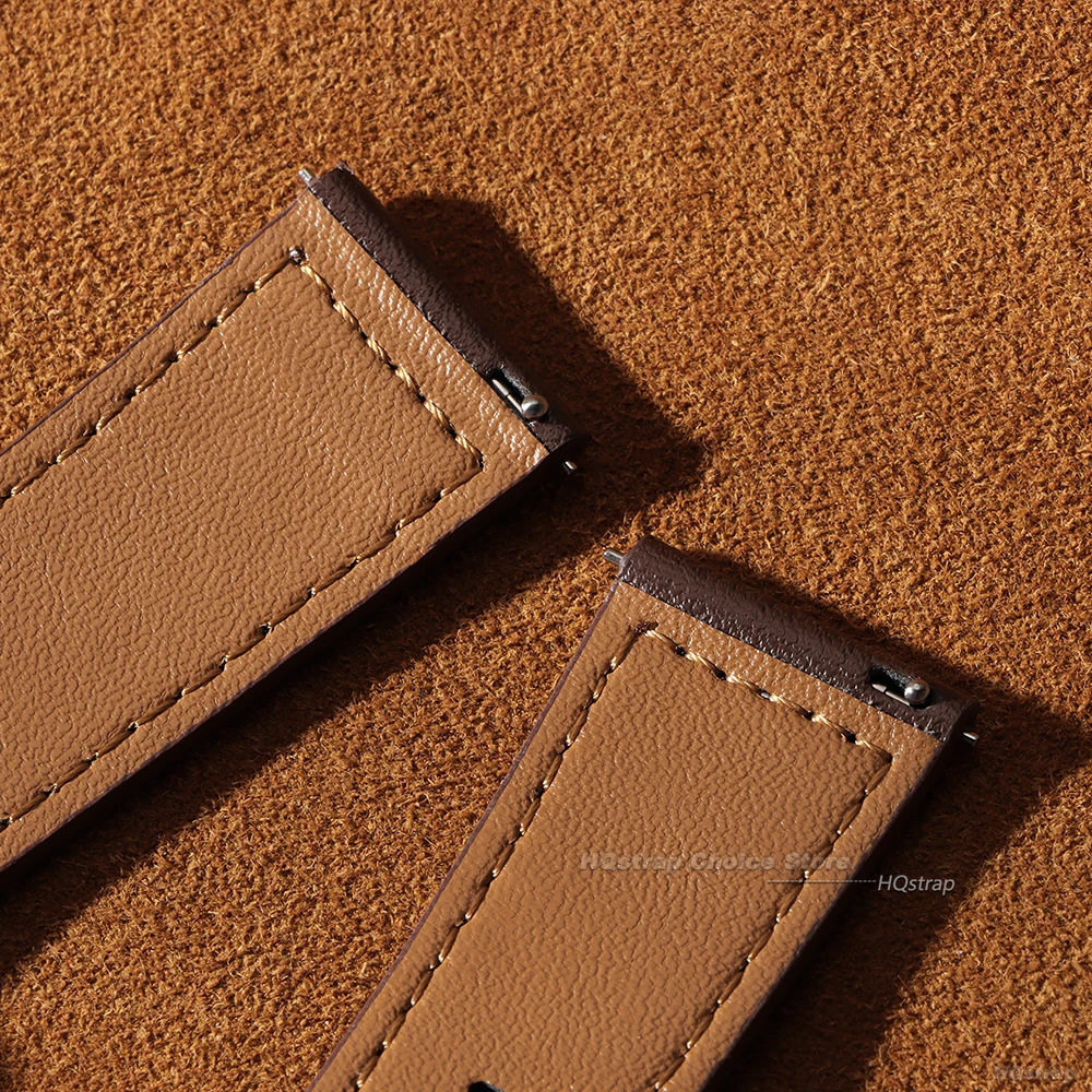 Кожаный ремешок 20 мм 22 мм для Samsung Galaxy Watch, быстросъемный ремешок, винтажный браслет для Huawei, аксессуары для спортивных часов, ремень