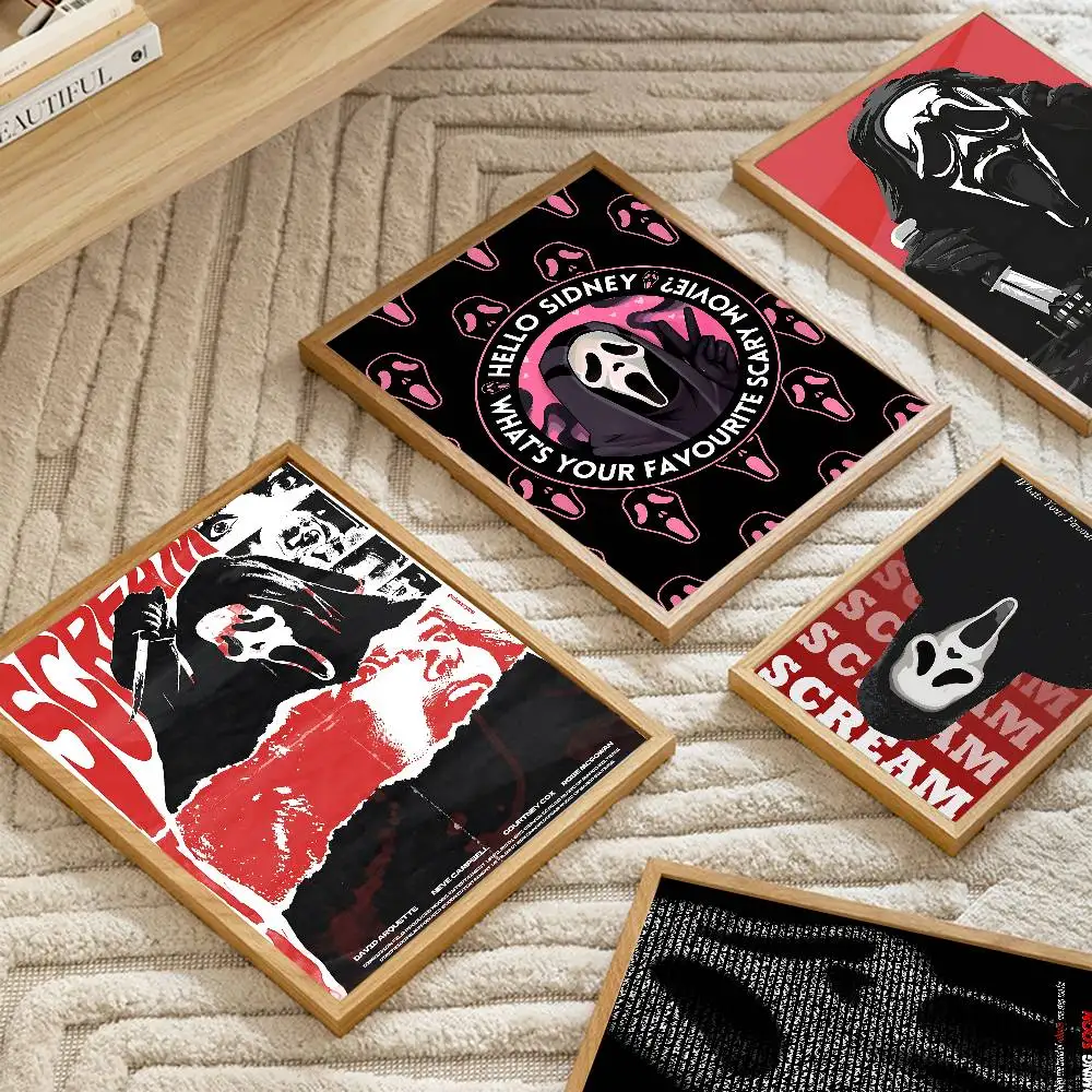 Horror Movie S-SCREAMS Classic Anime Poster Waterproof Paper Sticker Coffee House Bar Room Wall Decor