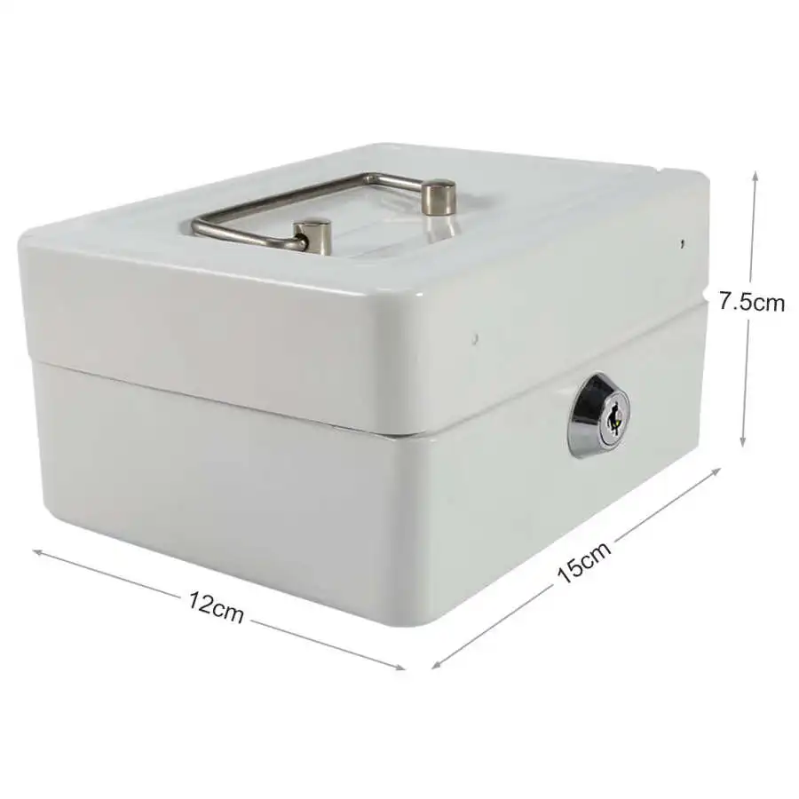 Mini Key Safe Box Portable Steel Petty Lockable Cash Money  Safe Security Box Household Security Jewelry Storage Box