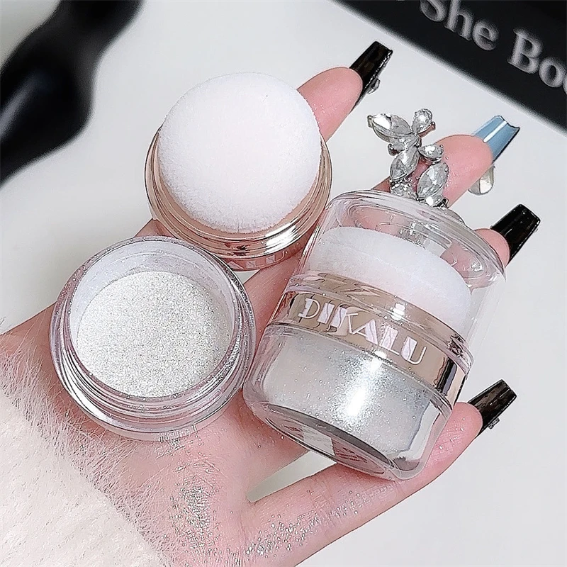 Glitzer-Feen-Highlighter-Puder für Bräute, Hochzeits-Highlighter, Hochglanz-Puder, Körperglitzer, Loses Puder, Funkelndes Party-Make-up – Detail 8
