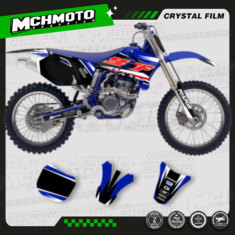 

MCHMFG Motorcycle Fairing Graphics Stickers For YAMAHA YZF250 2003 2004 2005 YZF450 Number Name Custom
