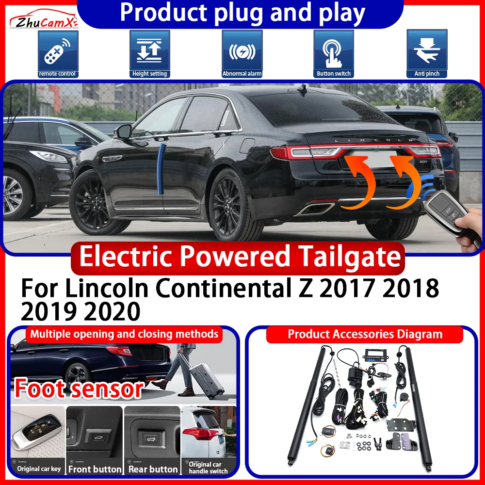Electric OEM Powered Tailgate for Lincoln Continental Z 2017 2018 2019 2020 Anti Pinch Smart Intelligent Control Gate Lift Kit