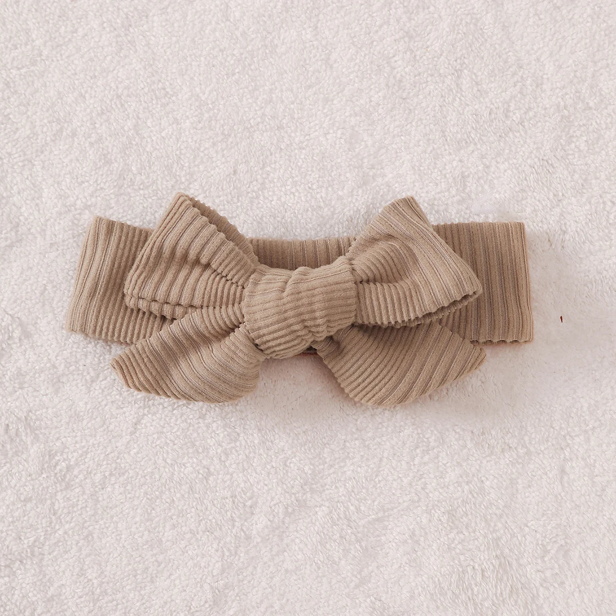 Neues Kleid für Babymädchen, einfarbig, mit Rüschen, inklusive Stirnband, geeignet für Babys von 0 bis 18 Monaten, süßes Kleid für Babymädchen, ideal für Frühling und Herbst. – Detail 3