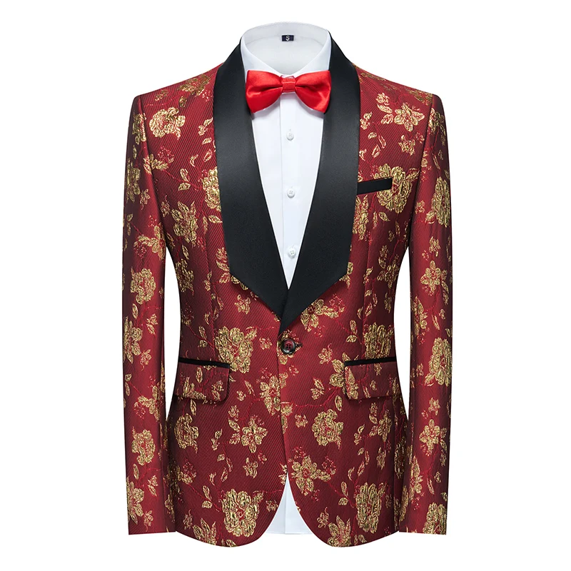 2026 New Men\'s Dark Brown Suit Jacket, Wedding Business Dress Coat, Slim Blazers, Costume, Asian Size, M-5XL, 6XL