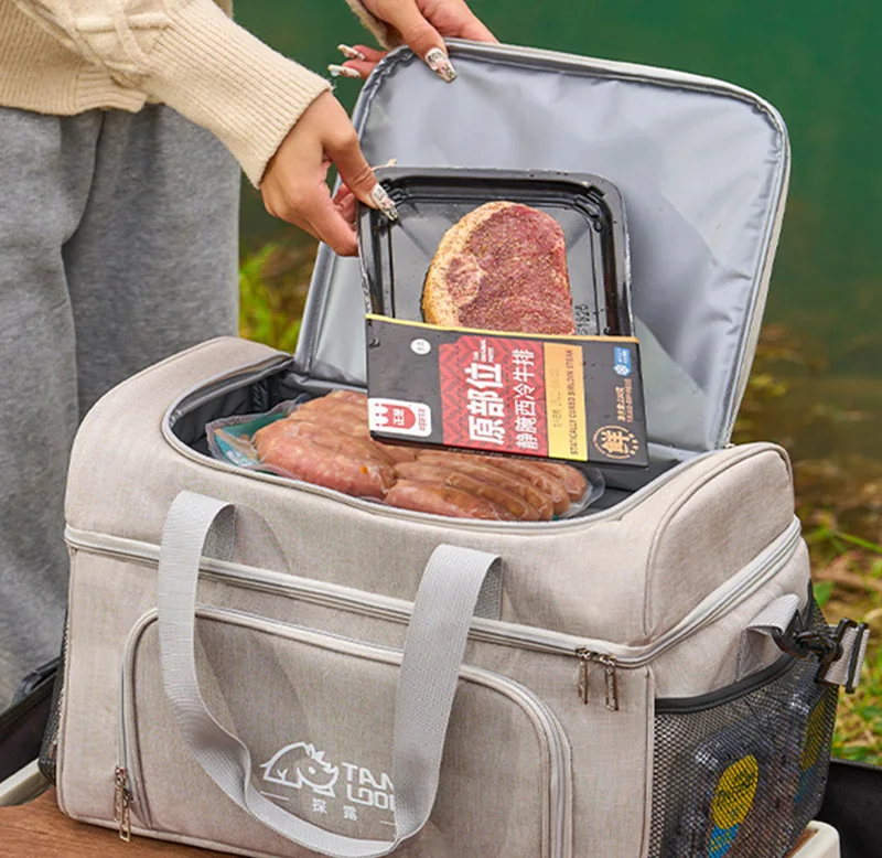 10L 30L Camping Cooler Tote Bag Portable Insulated Cooler Bag Food Drinks Storage Bag for Outdoor Camping Picnic BBQ Travel