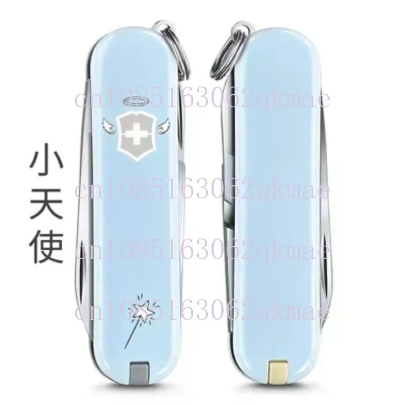 

Army Knife Mini Model Fashionable Angel Demon Colorful Adorable Multifunctional Folding Knife Birthday Gift