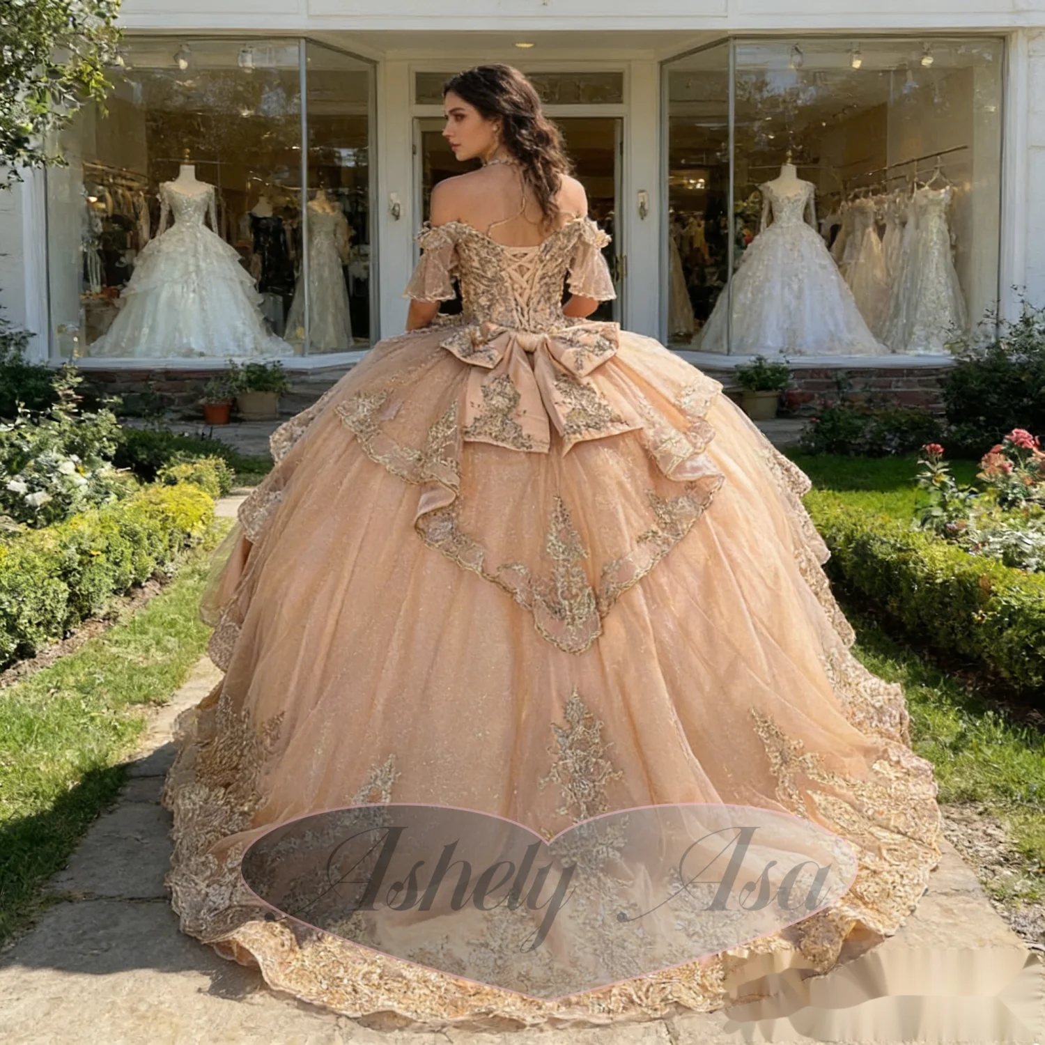 

Customized Luxury Quinceanera Dresses 2025 Vestidos De 15 Prom Pageant 3D Lace Applique Girls Sweet 15 16 Birthday Party Wear