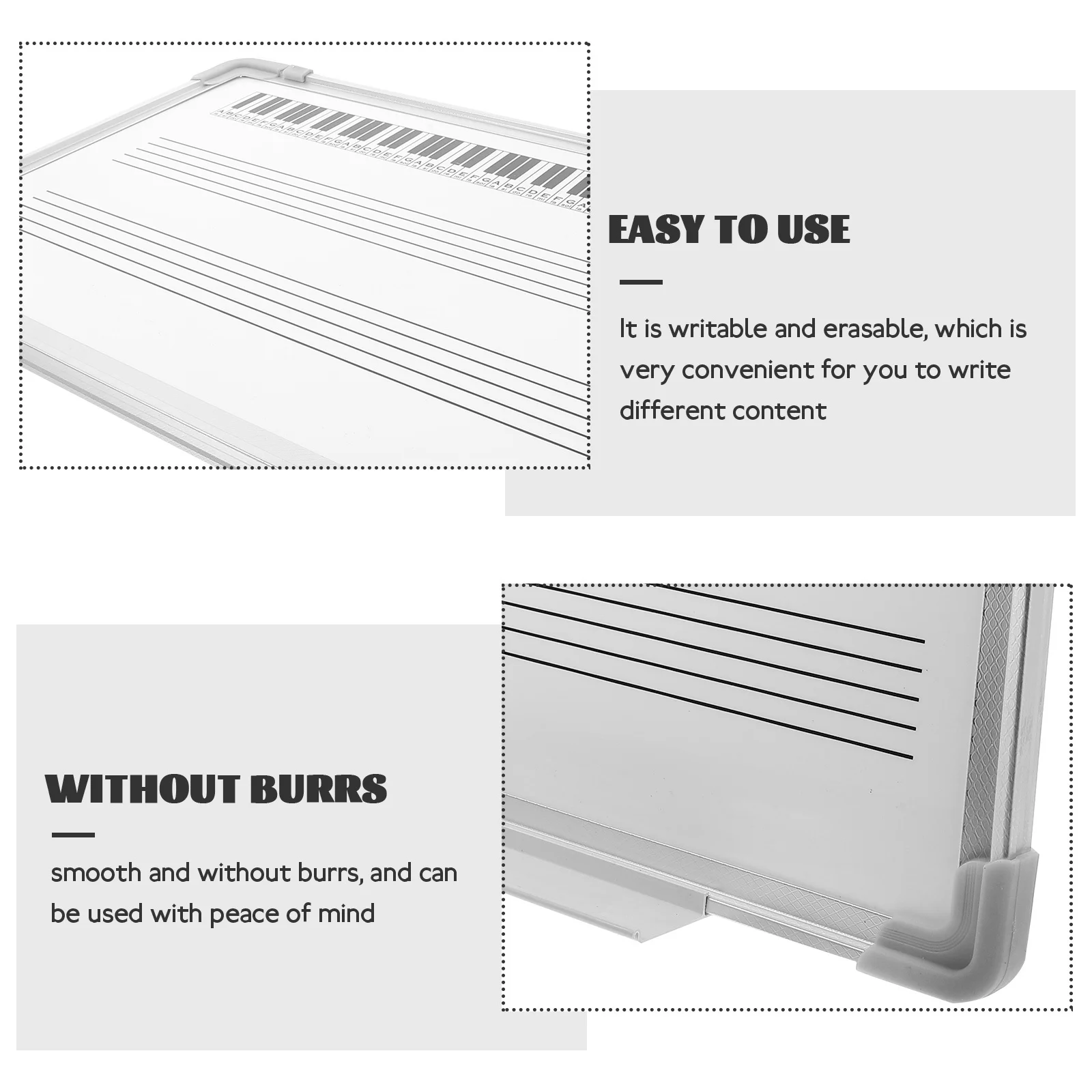 Music Staff Whiteboard Reusable Classroom Teaching Board For Note Writing Staff Dry Erase Board Educational Tools Learning Aid
