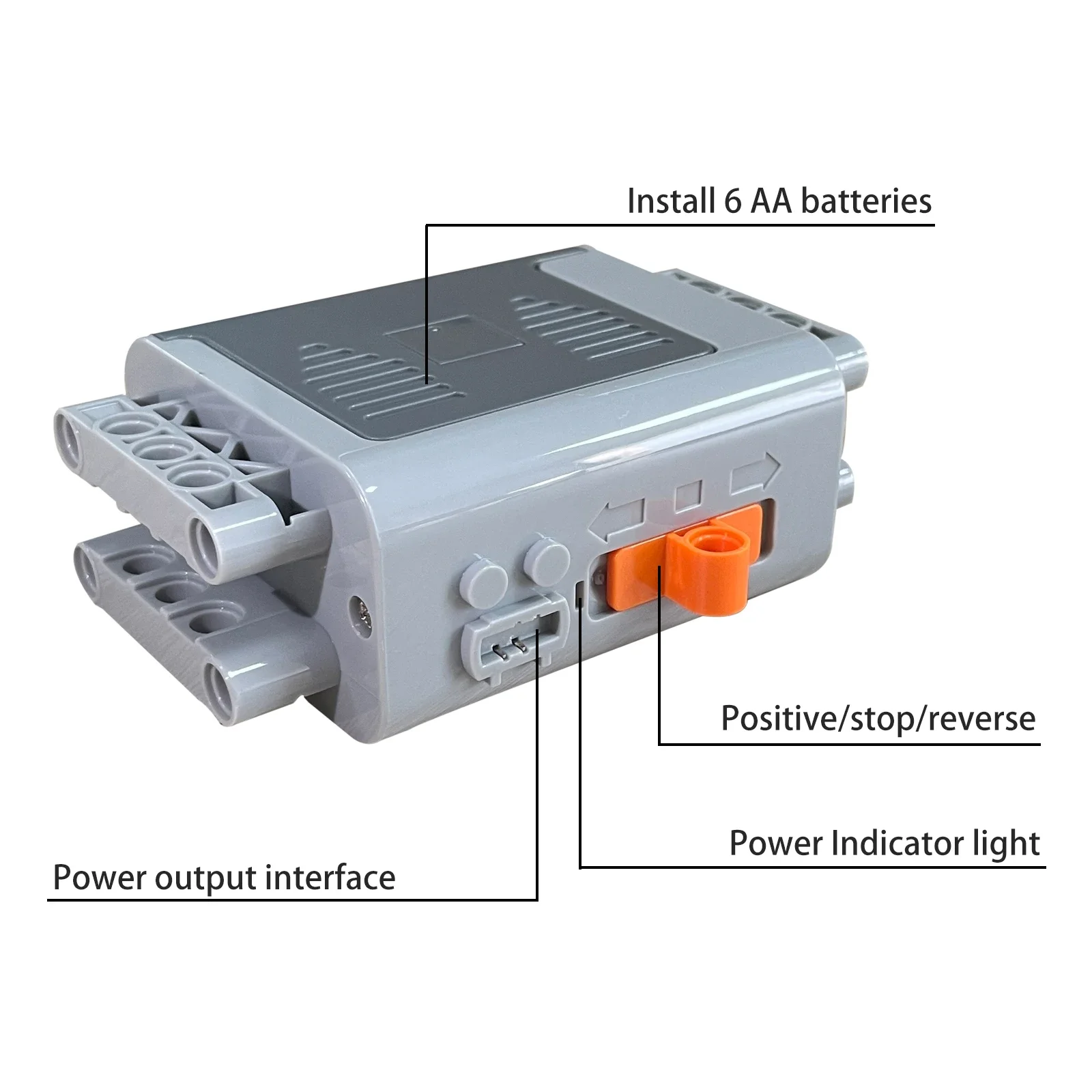 2025 New Multifunctional DIY Building Block Charging Power Source Racing Engineering Car Spray Module Light with Toy Accessories