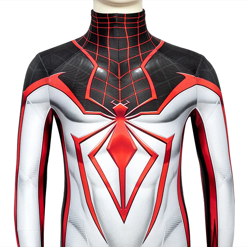 Halloween Adults Kids Miles Morales Ps5 Spiderman Peter Superhero Cosplay Costume Full Bodysuit Zentai Second Skin Party