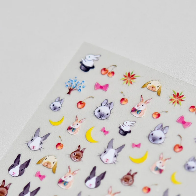 [Meow.Sensei] Special Offer Relief nail stickers Hot Japanese Cute Rabbit Ornament