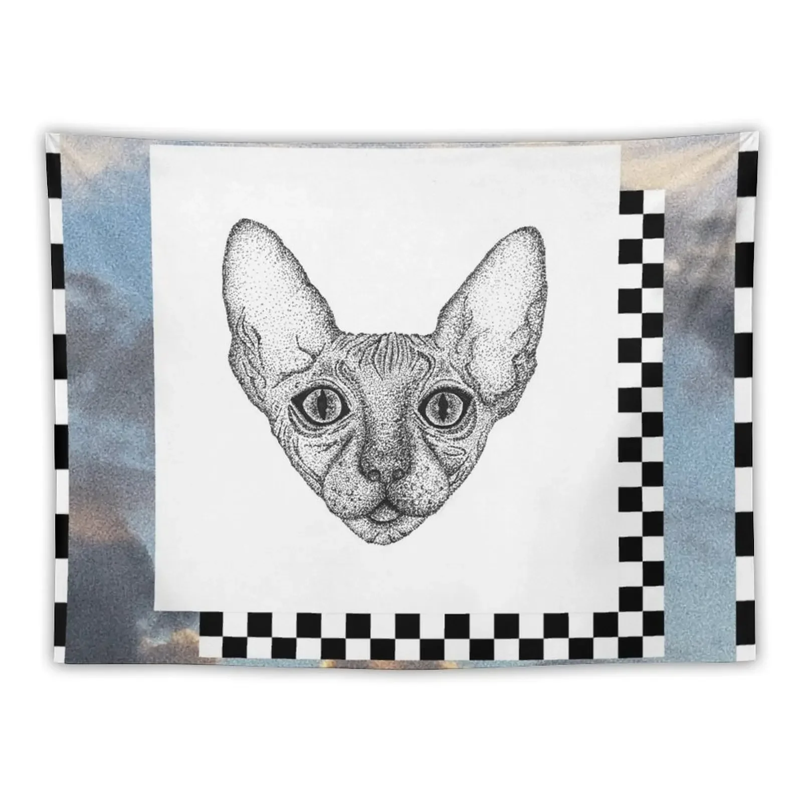 

Tumblr cat digital art Tapestry Wall Decor Hanging Aesthetic Decoration Tapestry