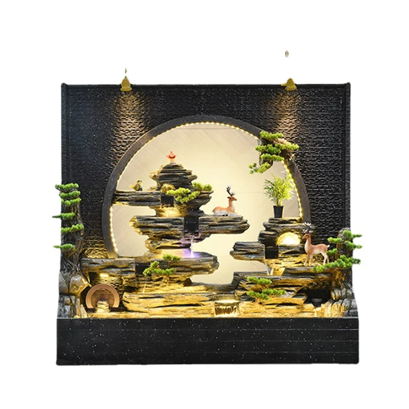 

wall rockery flowing water ornament circulating water entrance office villa courtyard fountain fish pond decorative water